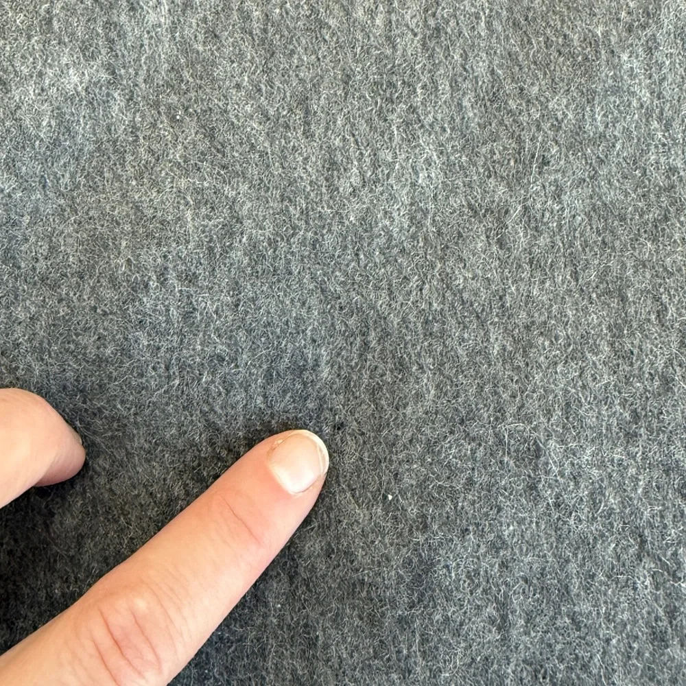 Murano 100% CASHMERE Two-Layer Black Gray Scarf - Picture 4 of 11